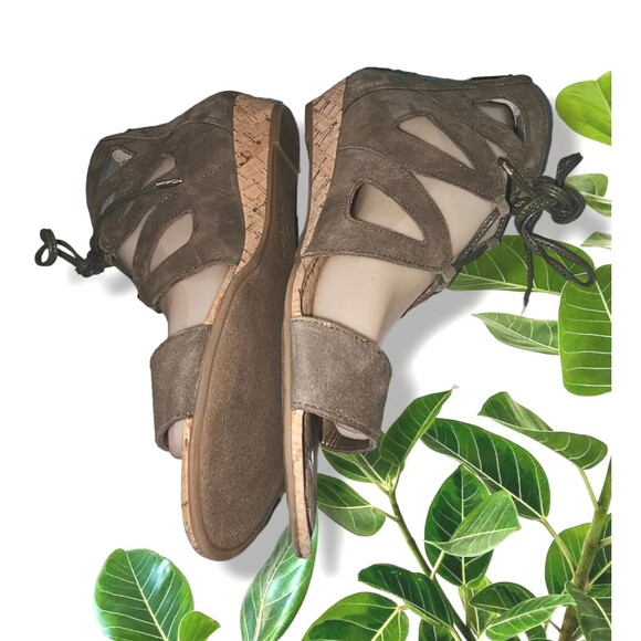 Sam Edelman Dean Caged Laced Open Toe Sandal Sz 9M - Light Brown Suede Display - Picture 4 of 14